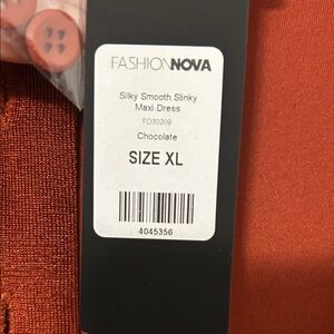 Fashion Nova Rust Maxi Dress